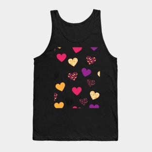 Cute Patterned Hearts Tank Top